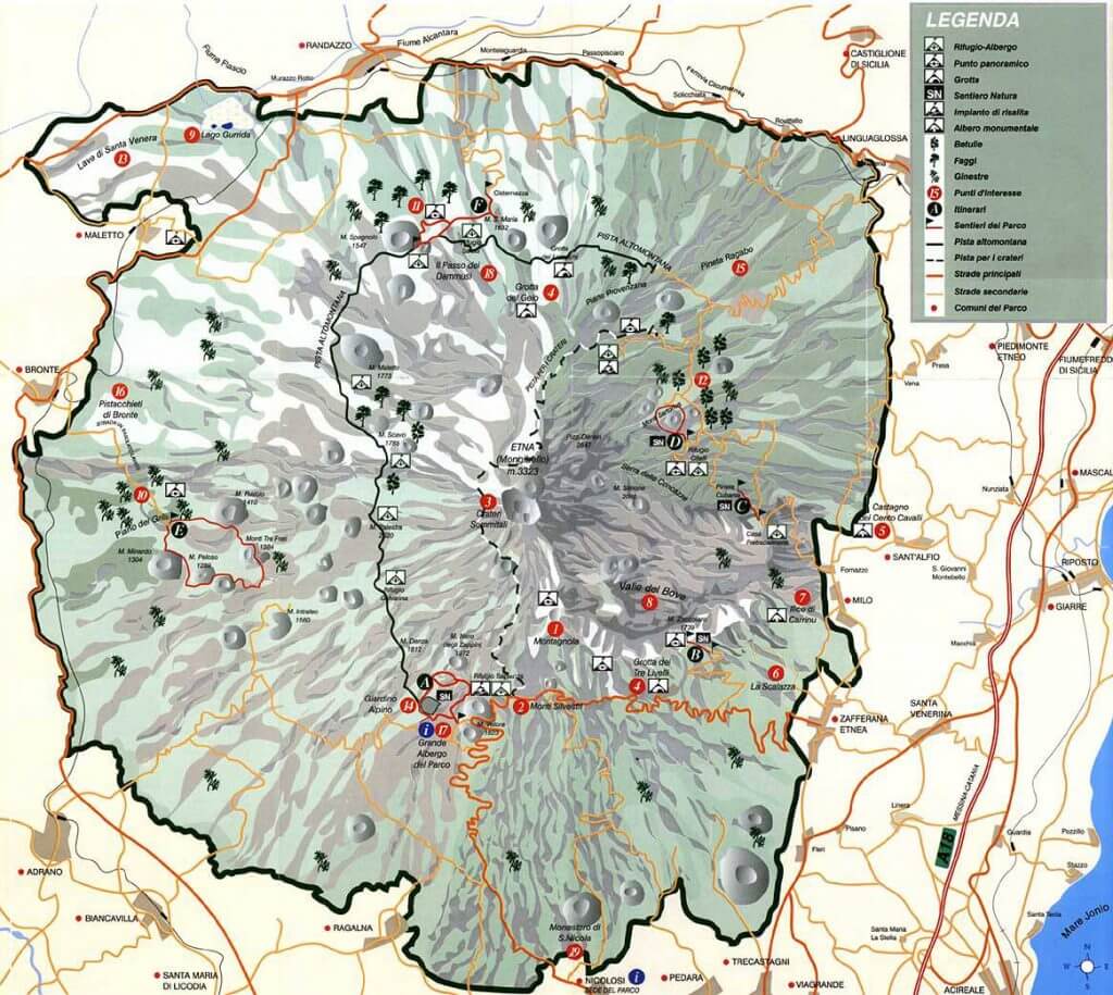 mappa cai sentieri